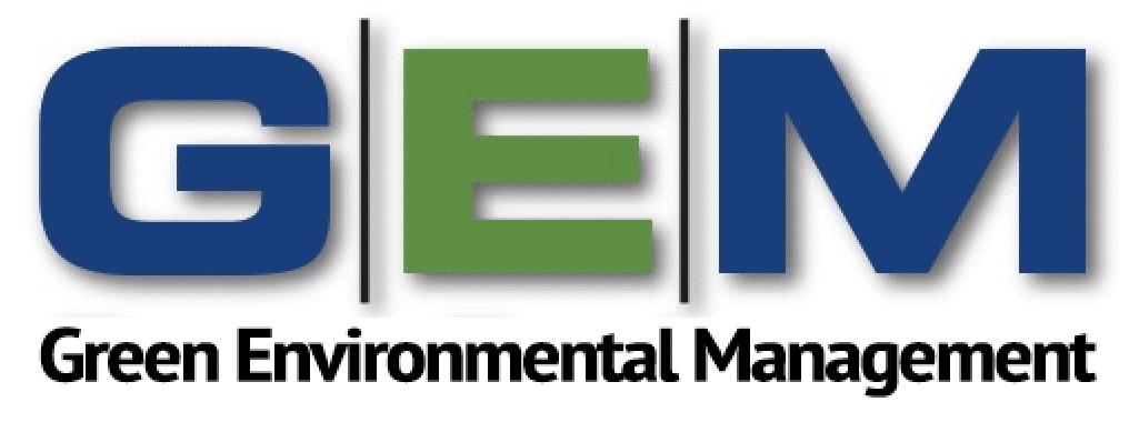 Green Environmental Management Green & Blue Logo